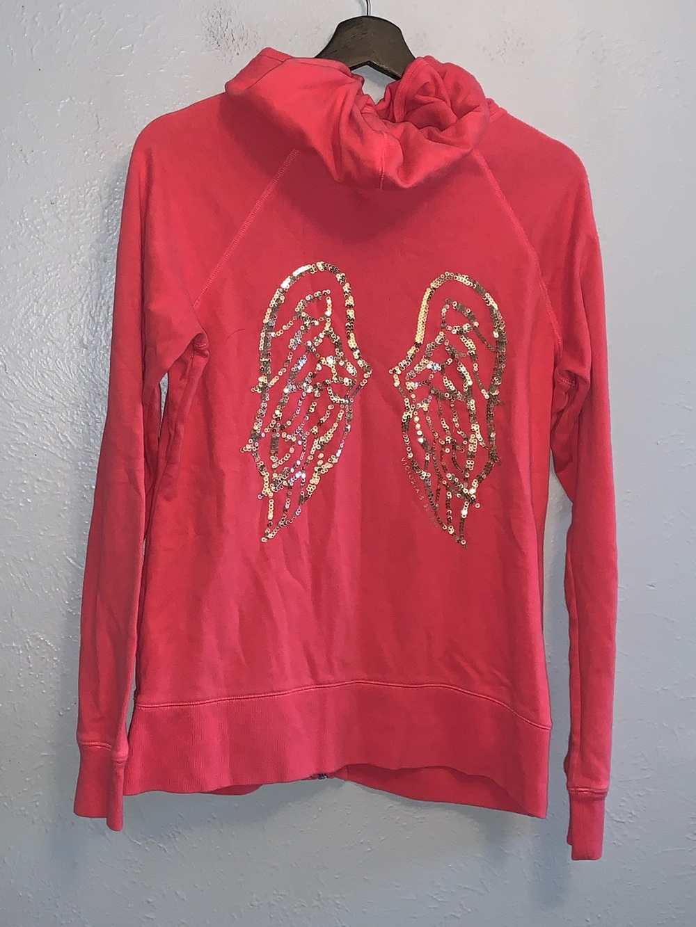 Vs sequin angel wing gull zip